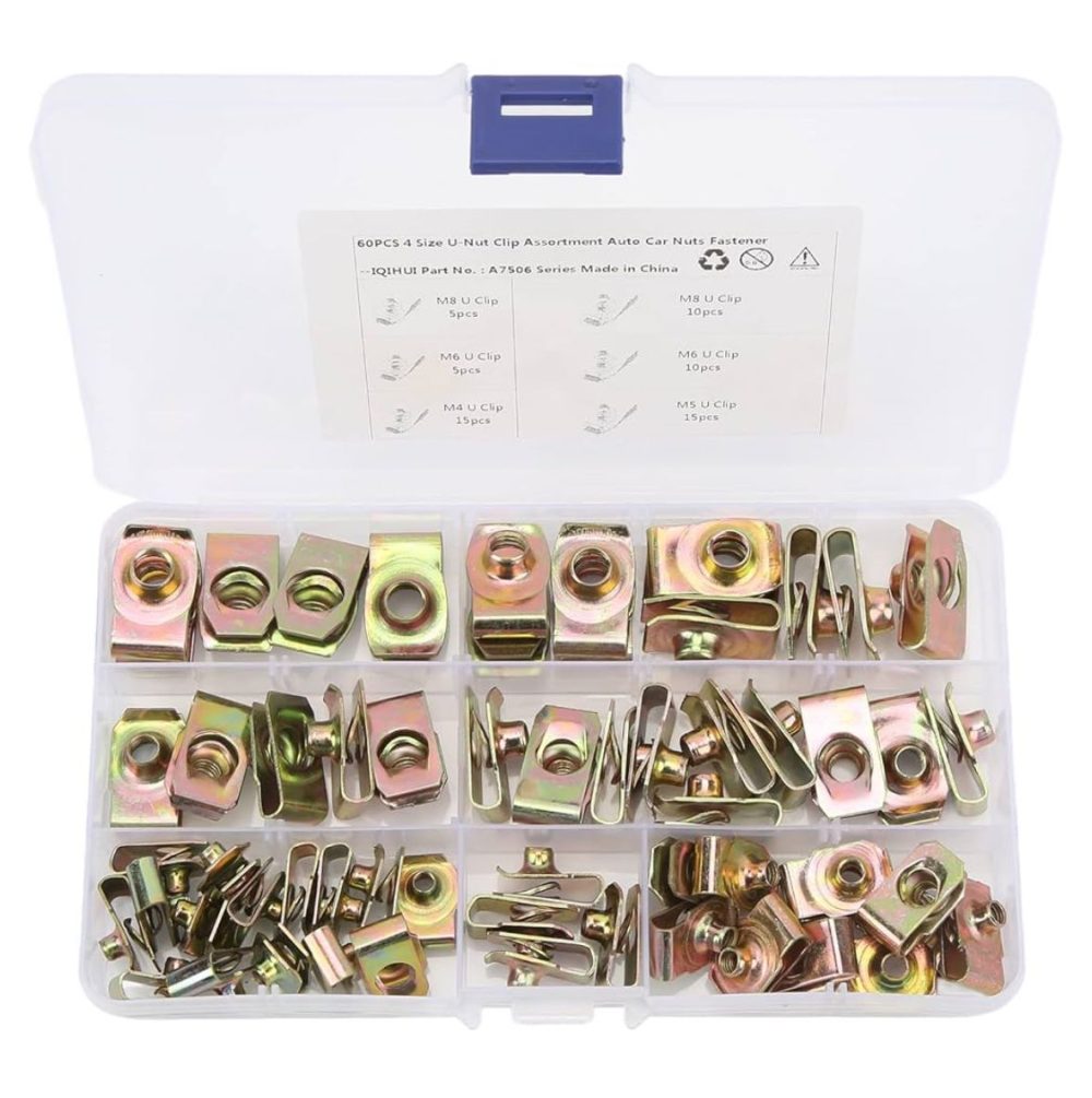60Pcs U Nut Clip Kit